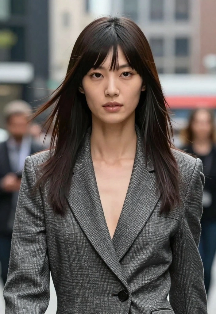 15 Layered Haircuts for Straight Hair: Sleek Flow Revolution - 3. Asymmetrical Layers 1