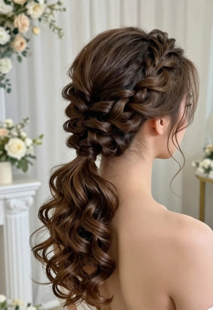15 Natural Hair Updo Wedding Ideas: Elegant Protective Styles - 8. Fishtail Braid Updo 1