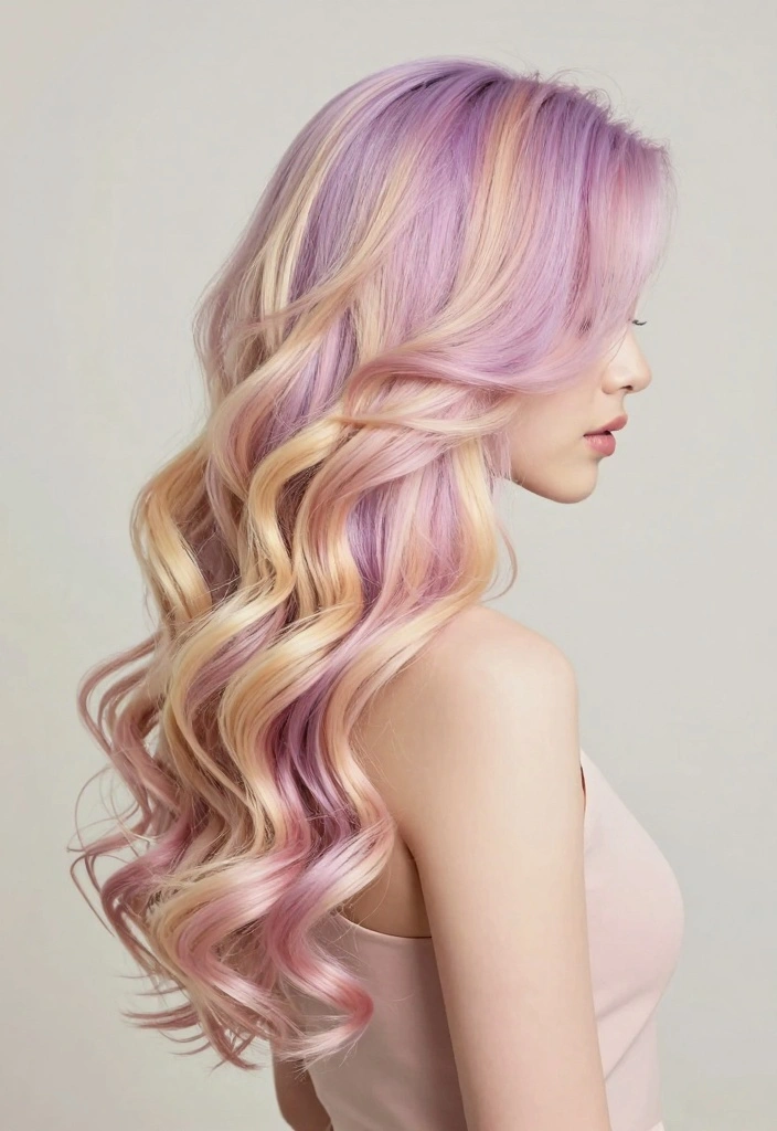 15 Pink and Blonde Hair Ideas: Playful Contrast - 15. Lilac Pink with Soft Golden Blonde 1