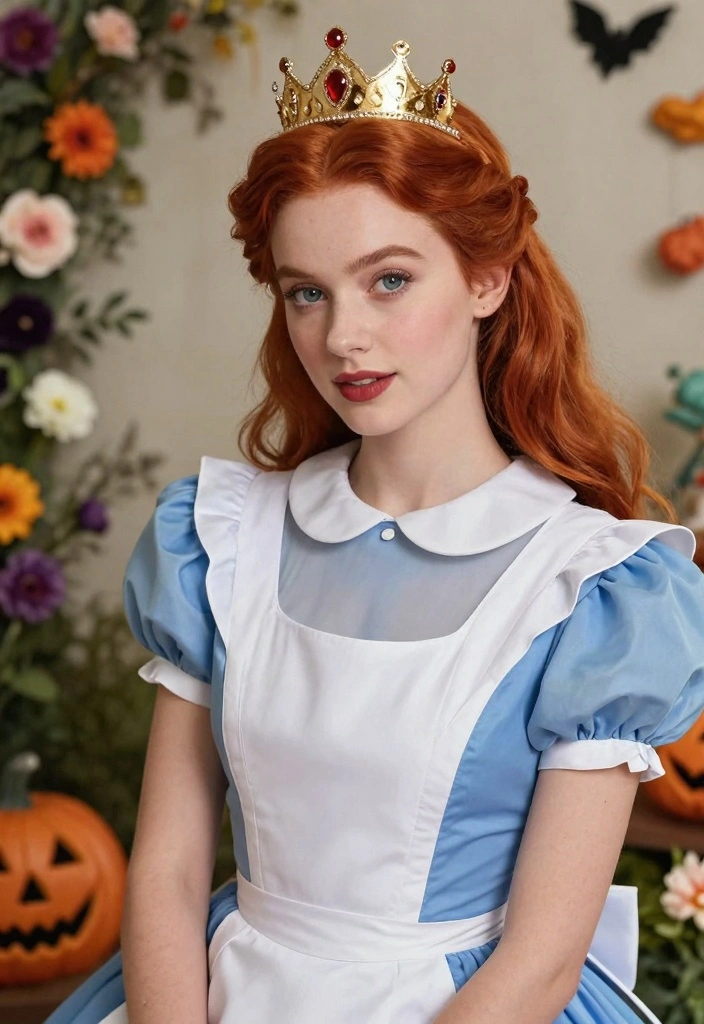15 Red Hair Halloween Costumes Ideas Bold Fun Looks - 13. Alice in Wonderland's Red Queen 1