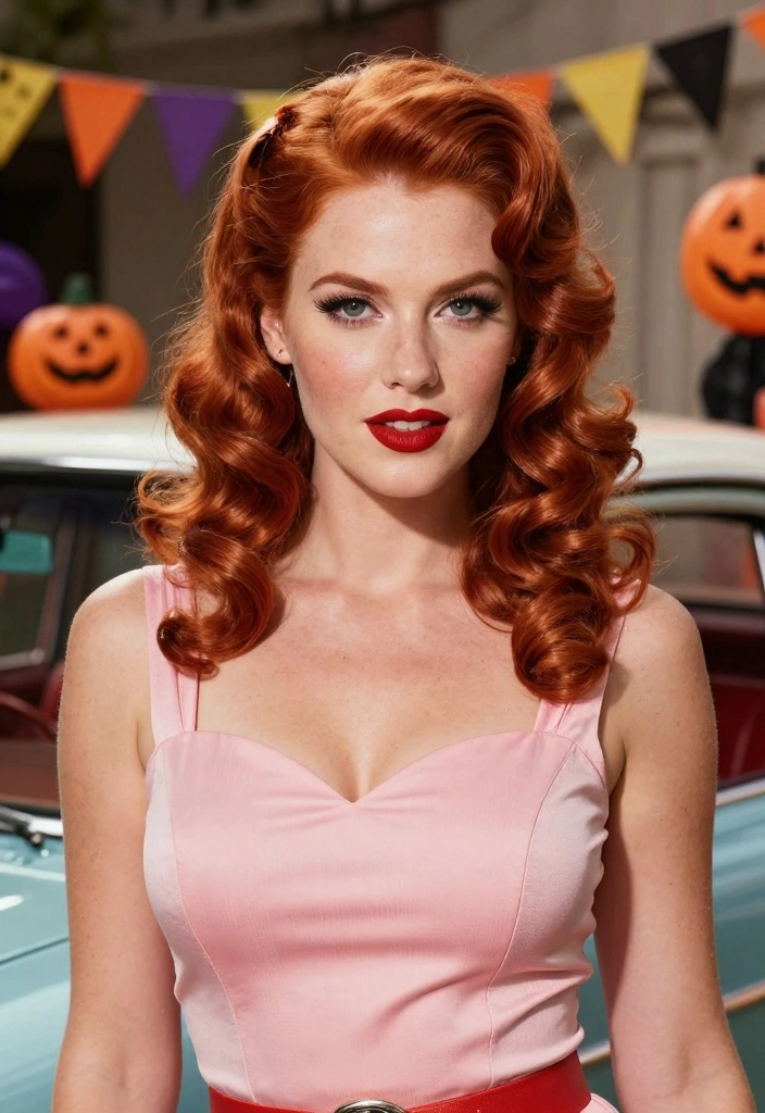 15 Red Hair Halloween Costumes Ideas Bold Fun Looks - 14. Vintage Pin-Up Girl 1