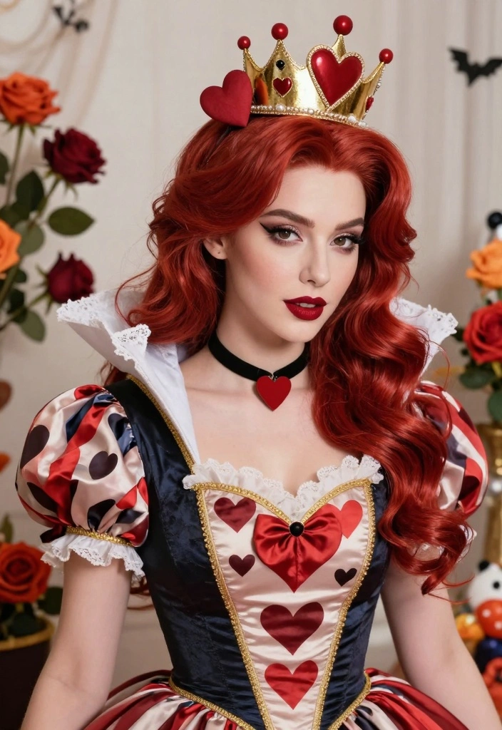 15 Red Hair Halloween Costumes Ideas Bold Fun Looks - 15. The Queen of Hearts 1