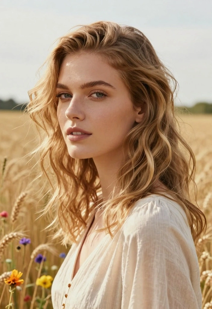 16 Fall Blonde Hair Color Ideas for a Cozy Golden Glow - 14. Rustic Wheat Blonde 1