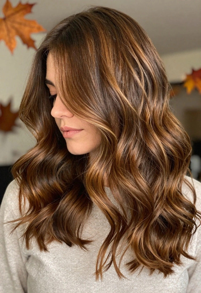 16 Fall Hair Color Ideas: Cozy Chic Shades - 1. Warm Chestnut Balayage 1