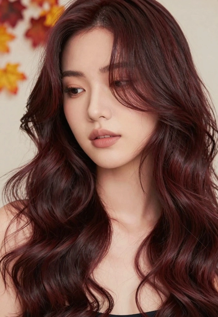 16 Fall Hair Color Ideas: Cozy Chic Shades - 12. Deep Cherry Balayage 1