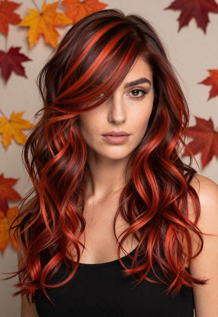16 Fall Hair Color Ideas: Cozy Chic Shades - 2. Fiery Auburn Highlights 1