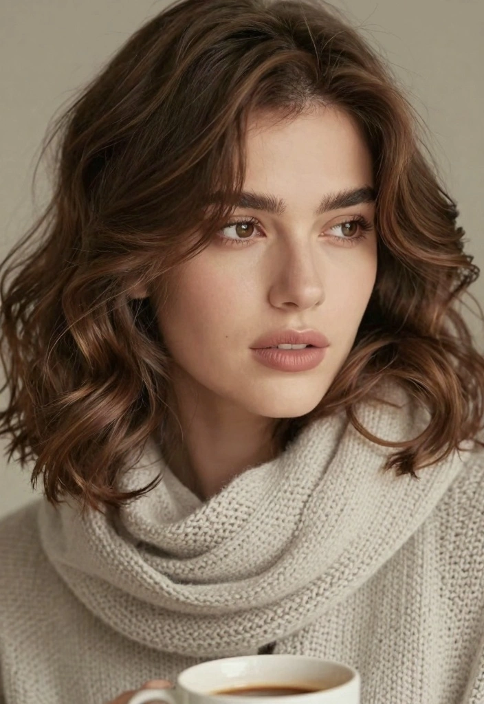 16 Fall Hair Color Ideas: Cozy Chic Shades - 5. Chocolate Brown with Warm Highlights 1