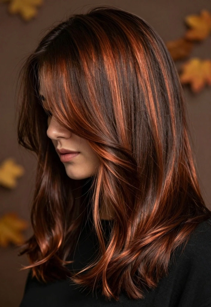 16 Fall Hair Color Ideas: Cozy Chic Shades - 8. Espresso Brown with Copper Flashes 1