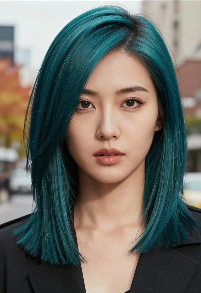 16 Fall Hair Colors for Black Women Ideas: Bold Radiance - 10. Intense Teal 1