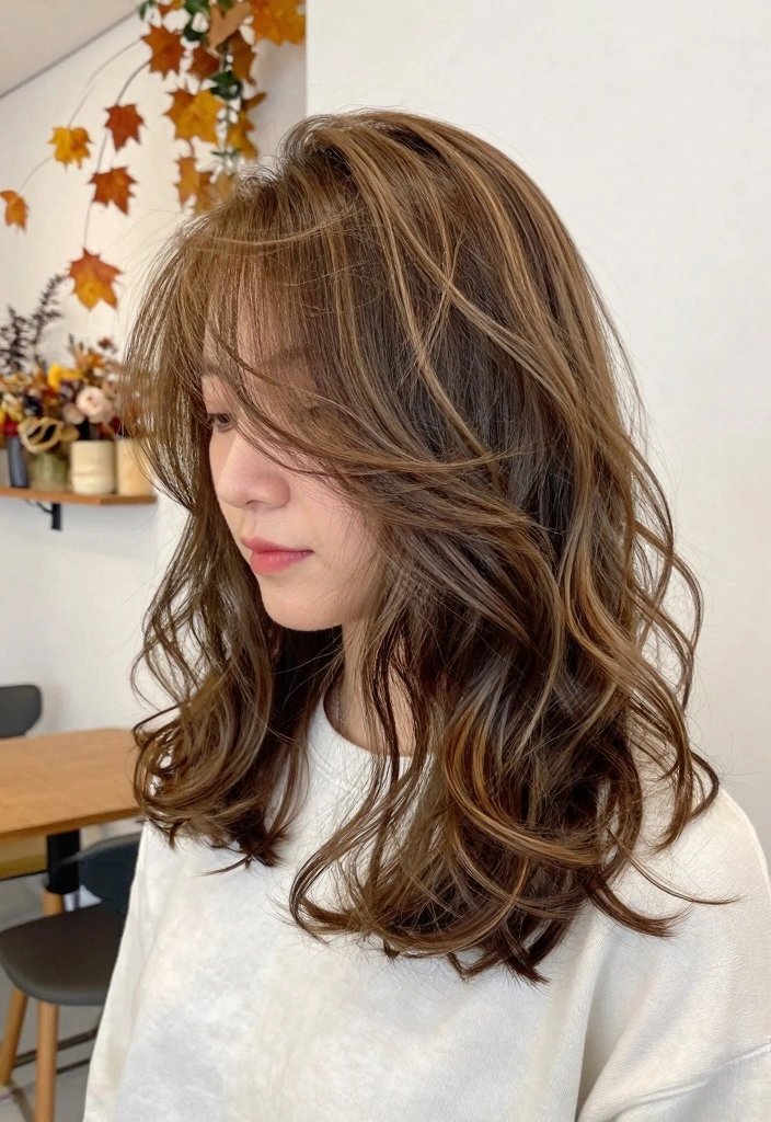 16 Fall Hair Trends 2025 Ideas Next Level Looks - 9. Wavy Lob with Dimensional Color 1