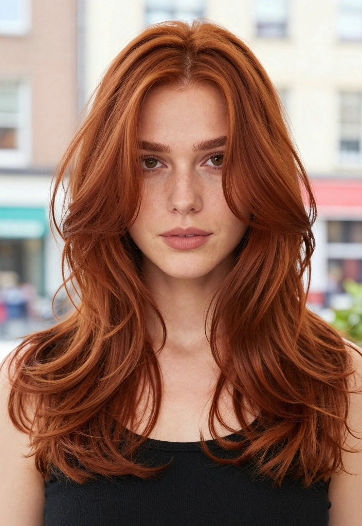 16 Ginger Hair Style Ideas: Soft Natural Fire - 10. Vibrant Ginger Lobs 1