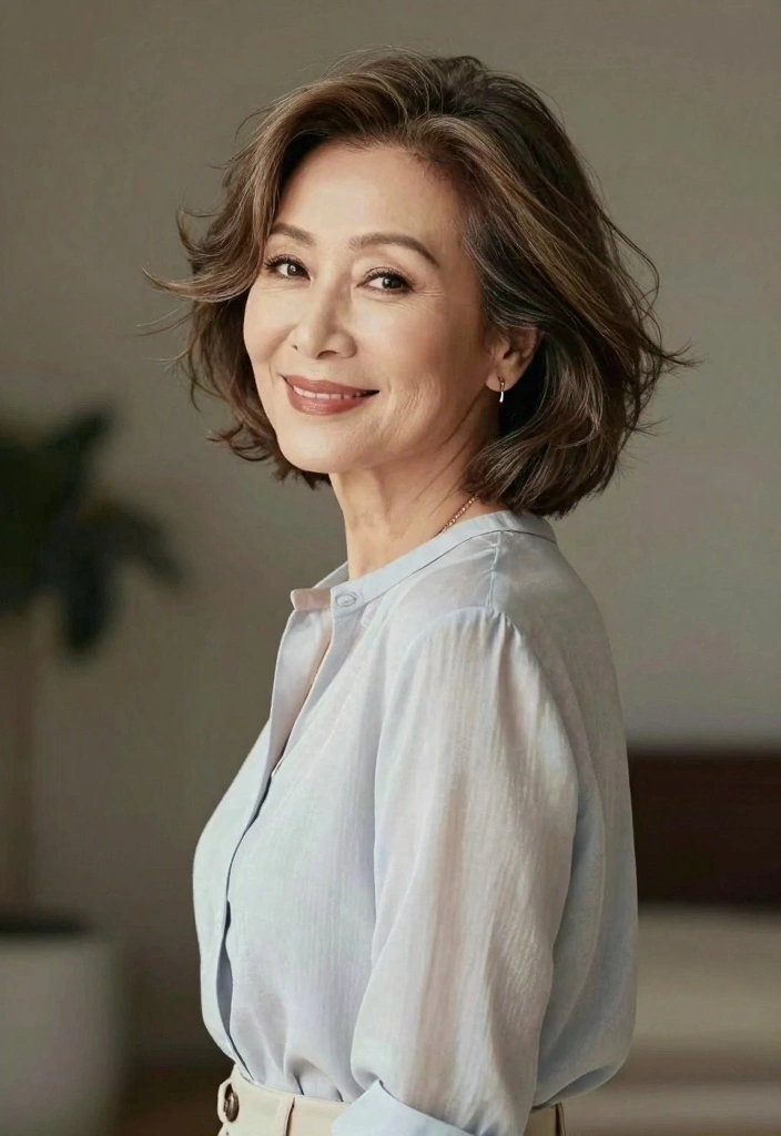 16 Hair Styles for Women Over 70 Ideas: Elegant Confidence - 1. Graceful Bob 1