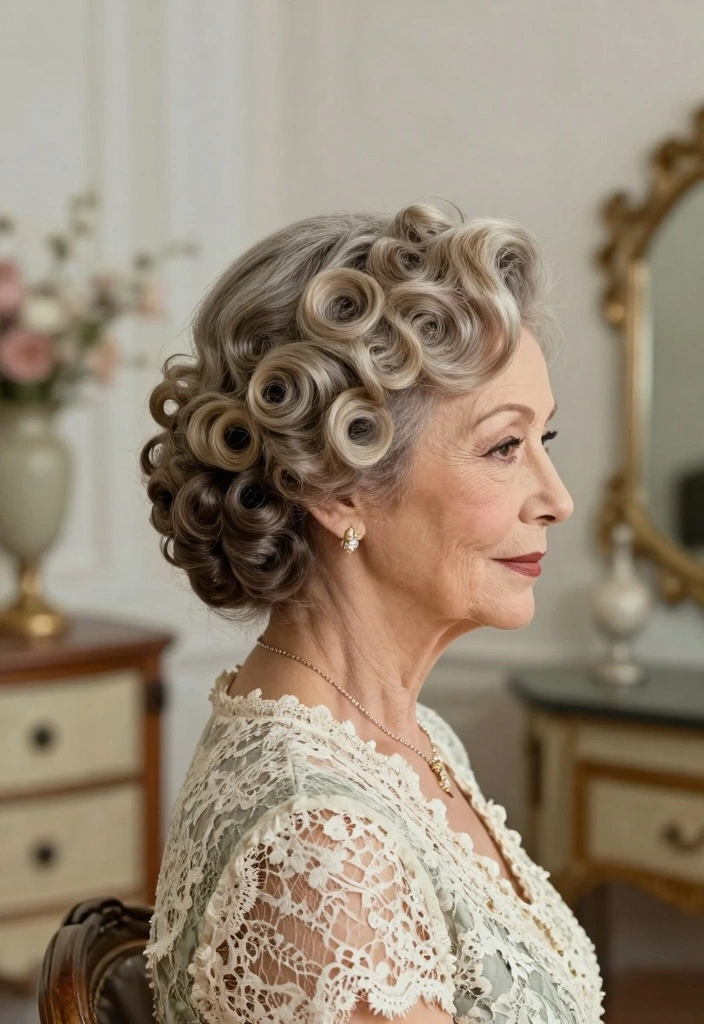 16 Hair Styles for Women Over 70 Ideas: Elegant Confidence - 5. Vintage-Inspired Curls 1