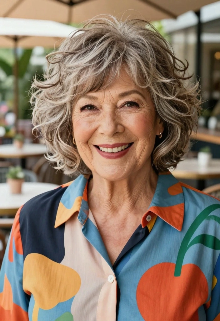 16 Hair Styles for Women Over 70 Ideas: Elegant Confidence - 7. Wavy Shag 1