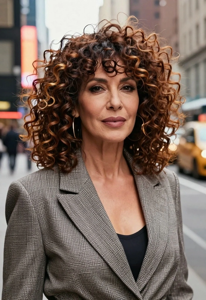 16 Hairstyles Over 50 Ideas for Timeless Youthful Style - 4. Curly Fringe 1