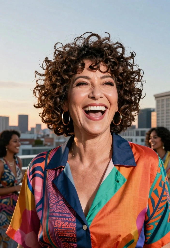 16 Hairstyles Over 50 Ideas for Timeless Youthful Style - 5. Layered Curly Shag 1