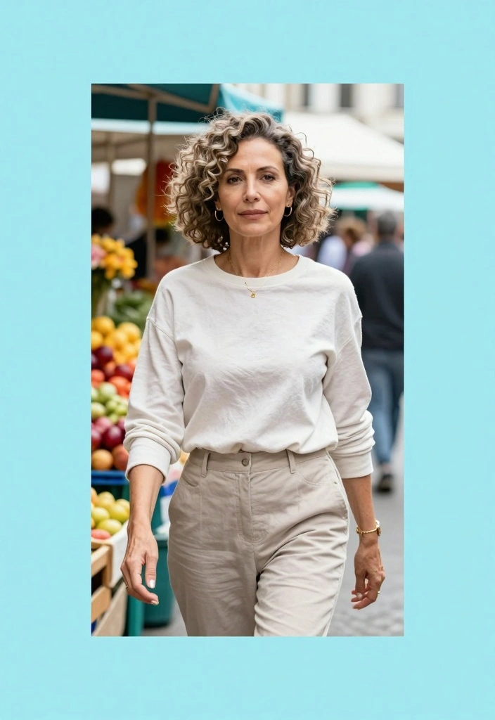 16 Hairstyles Over 50 Ideas for Timeless Youthful Style - 6. Curly Lob 1