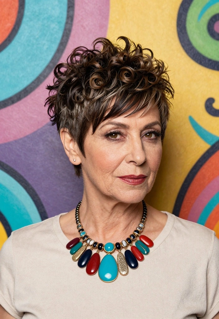 16 Hairstyles Over 50 Ideas for Timeless Youthful Style - 7. Textured Pixie Cut 1
