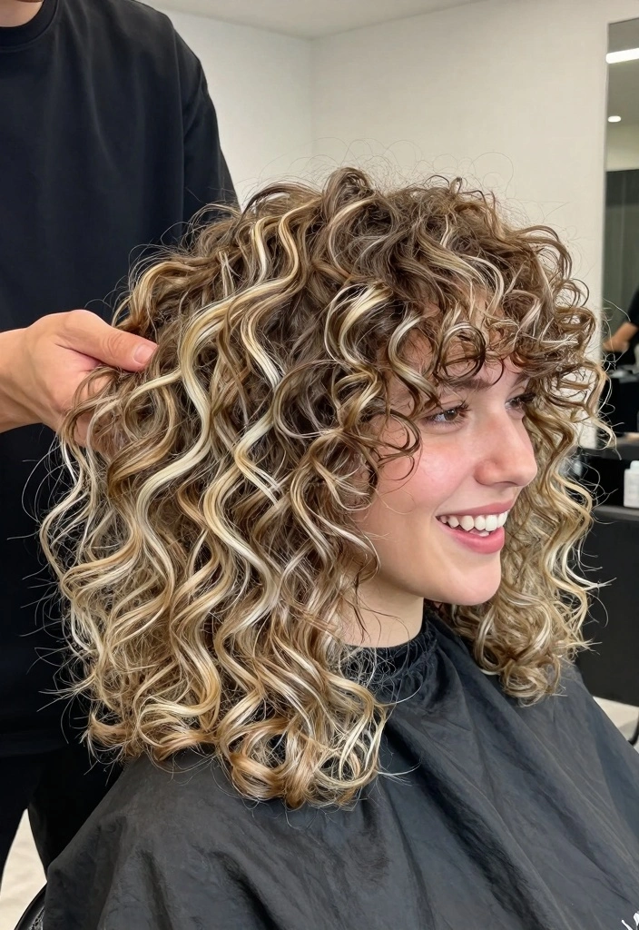 16 Layered Curly Hair Ideas for Shape and Bounce - 10. Layered Curls with Highlights 1
