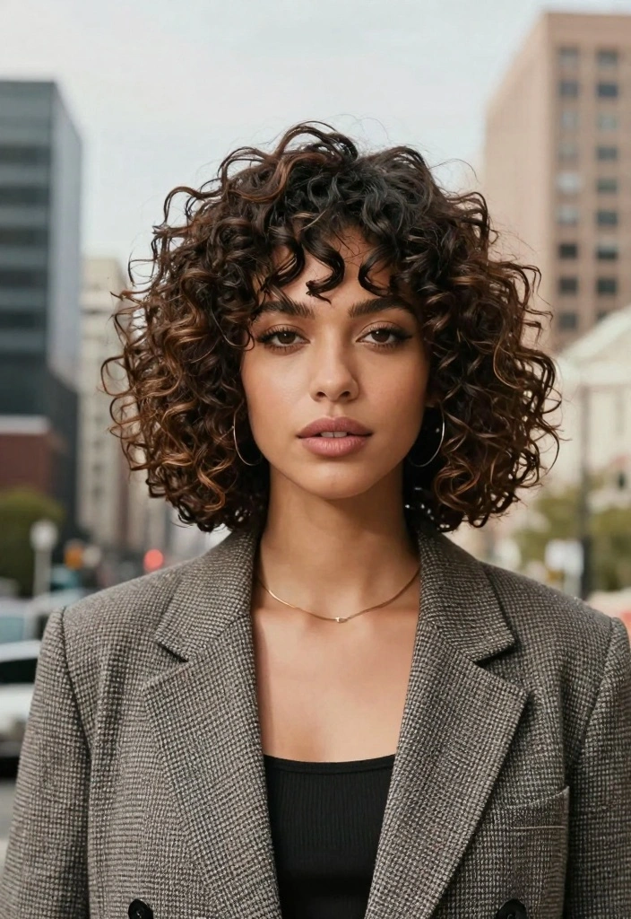 16 Layered Curly Hair Ideas for Shape and Bounce - 15. Layered Curly Bob 1