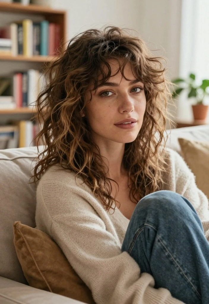 16 Layered Wavy Hair Ideas for Effortless Texture - 6. Messy Waves for Effortless Charm 1