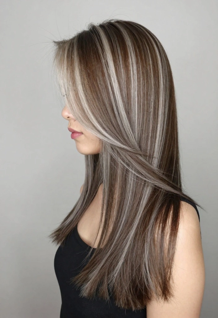 16 Medium Brown Hair With Highlights Ideas for Natural Lift - 3. Ash Blonde Highlights 1