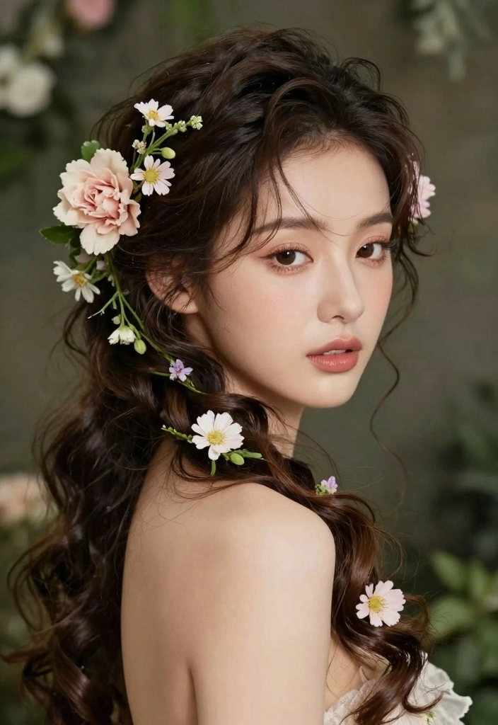 16 Pageant Hair Ideas Big Polished Glam - 14. Delicate Floral Accents 1