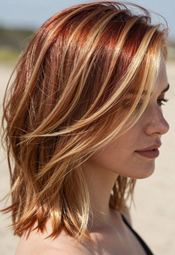 16 Red Blonde Hair Ideas for a Strawberry Glow - 3. Warm Blonde Highlights on Red 1