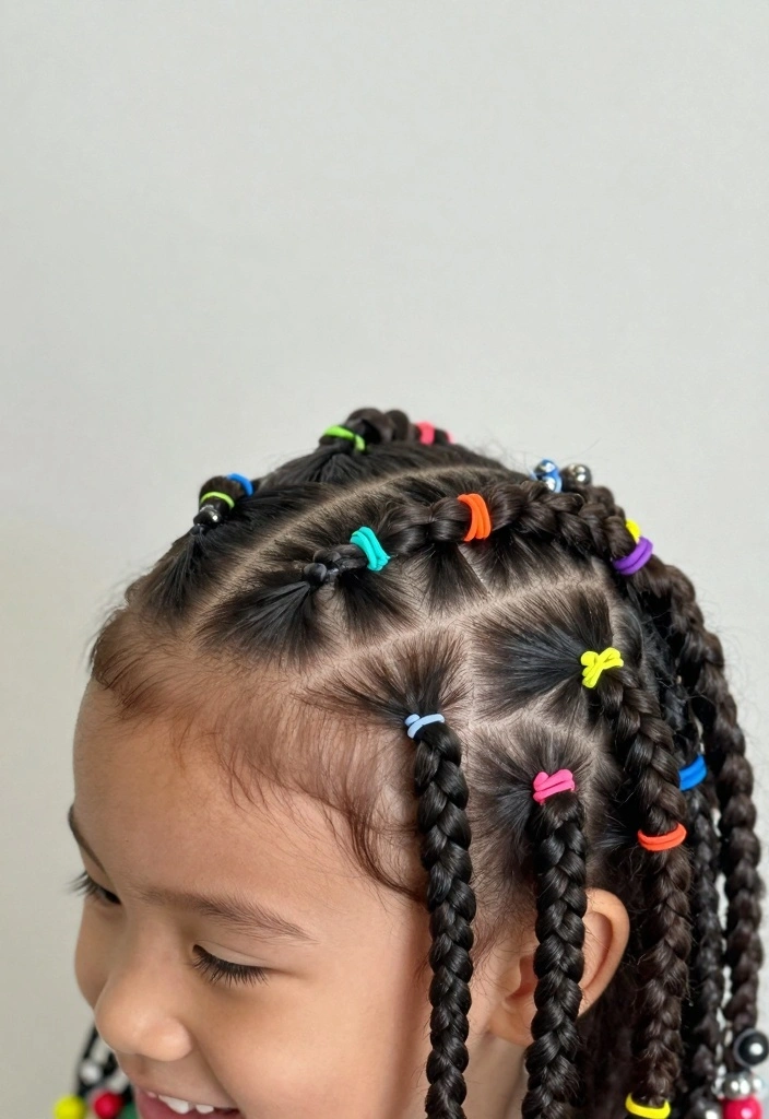 16 Rubber Band Hairstyles for Natural Hair Ideas Creative Protective - 1. Classic Rubber Band Box Braids 1