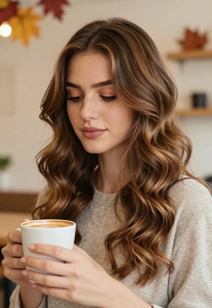 17 Fall Hair Color for Brunettes Ideas: Warm Dimension - 12. Warm Hazelnut Balayage 1