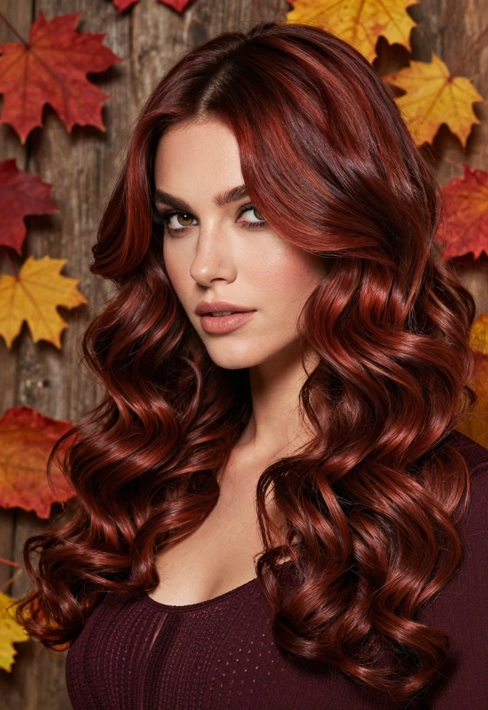 17 Fall Hair Color for Brunettes Ideas: Warm Dimension - 3. Rich Auburn Balayage 1