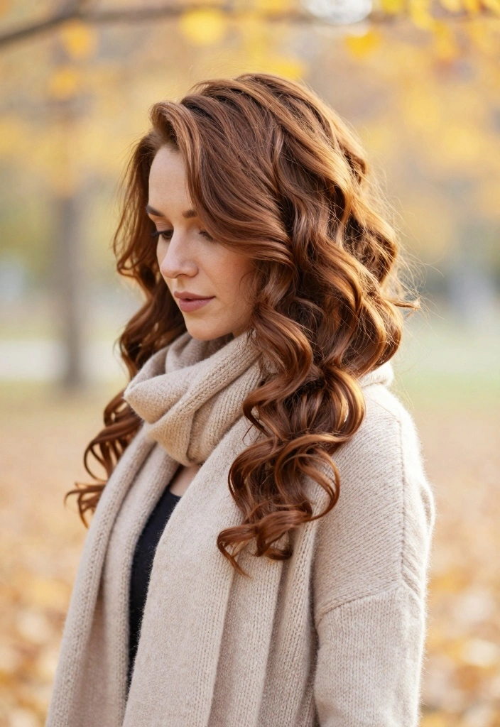 17 Fall Hair Colors Ideas Rich Seasonal Palette - 1. Warm Chestnut Curls 1