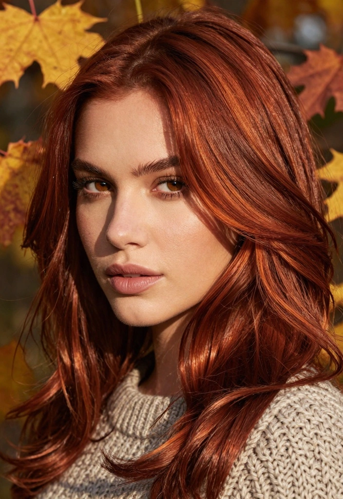 17 Fall Hair Colors Ideas Rich Seasonal Palette - 15. Spiced Auburn Highlights 1
