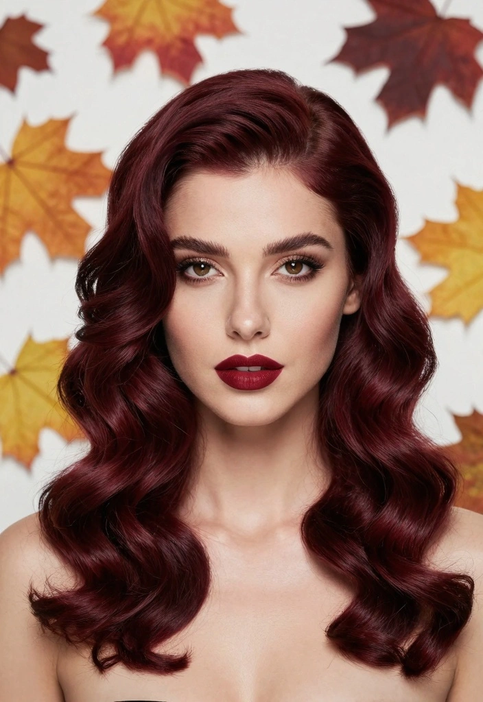17 Fall Hair Colors Ideas Rich Seasonal Palette - 3. Deep Burgundy Curls 1