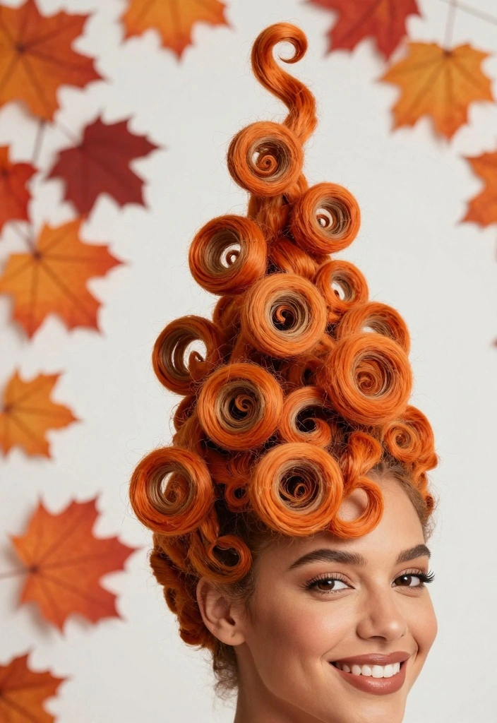17 Fall Hair Colors Ideas Rich Seasonal Palette - 6. Rustic Orange Spirals 1