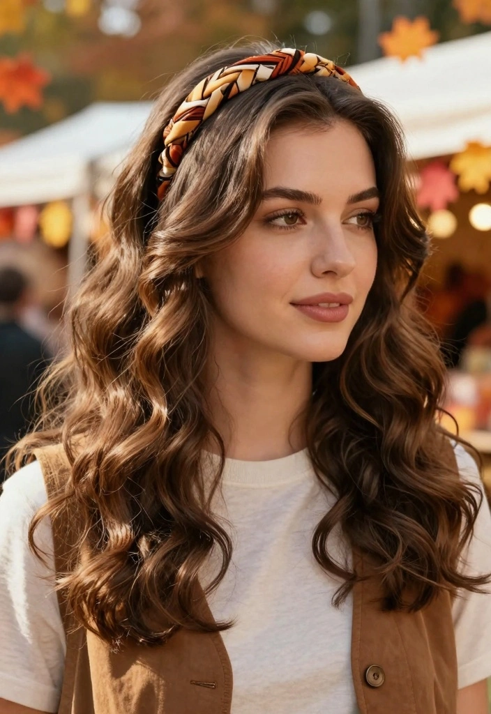 17 Fall Hair Styles Ideas Cozy Everyday Chic - 12. Soft Waves with Headband 1