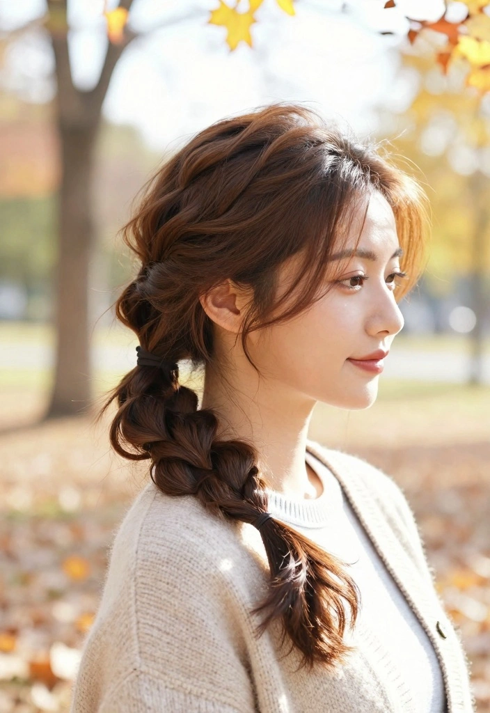 17 Fall Hair Styles Ideas Cozy Everyday Chic - 14. Twisted Side Ponytail 1