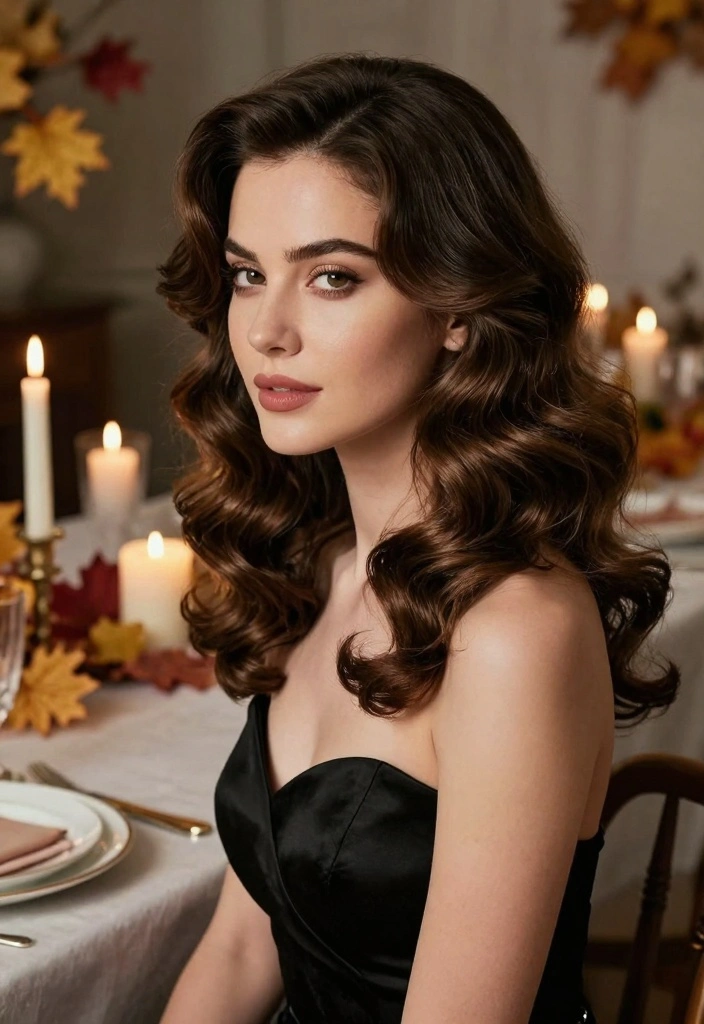 17 Fall Hair Styles Ideas Cozy Everyday Chic - 7. Side-Swept Waves 1
