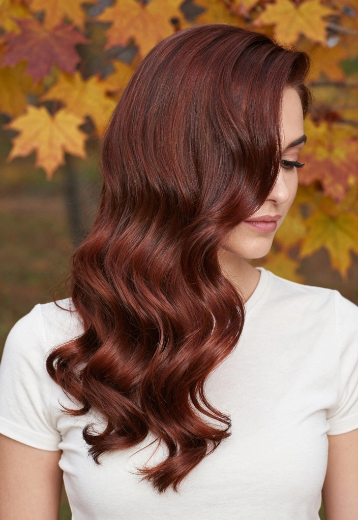 17 Fall Red Hair Color Ideas: Warm Fiery Tones for Curly Textures - 13. Mahogany Waves 1