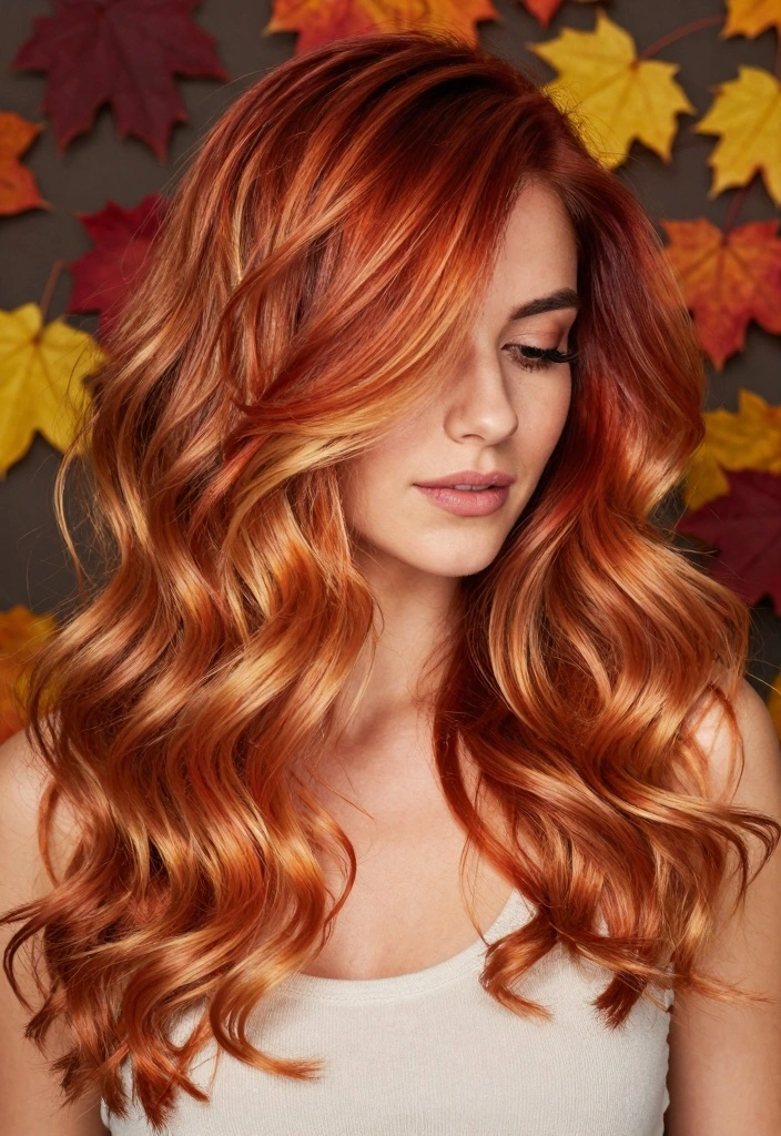 17 Fall Red Hair Color Ideas: Warm Fiery Tones for Curly Textures - 15. Sunset Ombre 1