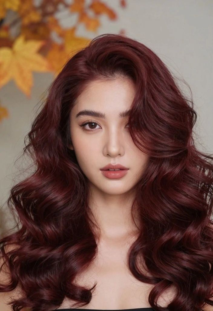 17 Fall Red Hair Color Ideas: Warm Fiery Tones for Curly Textures - 3. Burgundy Bliss 1