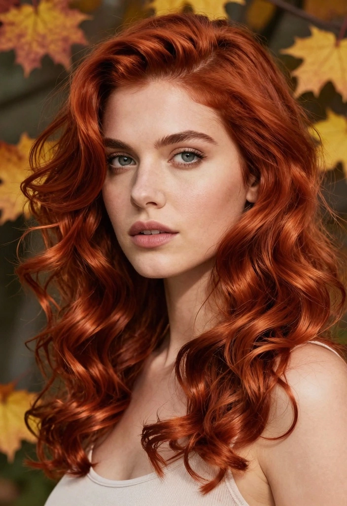 17 Fall Red Hair Color Ideas: Warm Fiery Tones for Curly Textures - 4. Bright Scarlet 1