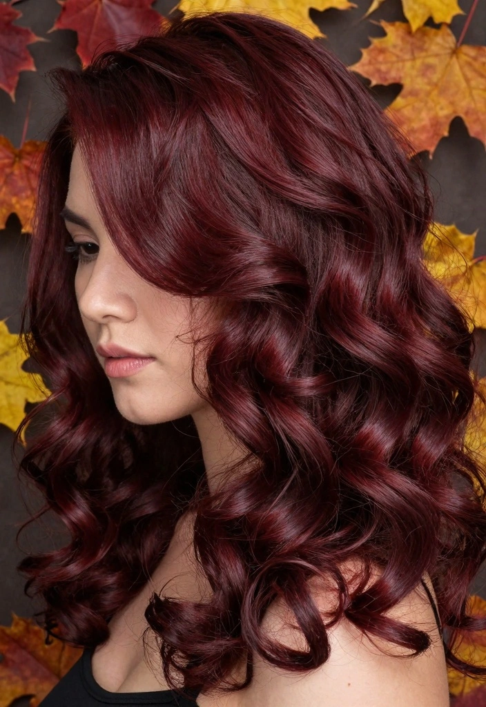 17 Fall Red Hair Color Ideas: Warm Fiery Tones for Curly Textures - 8. Deep Crimson Curls 1