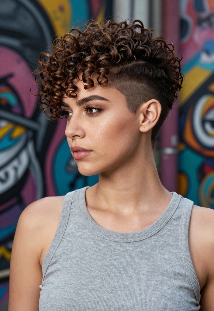 17 Hair Styles for Short Hair Ideas: Versatile Chic - 8. Curly Undercut 1
