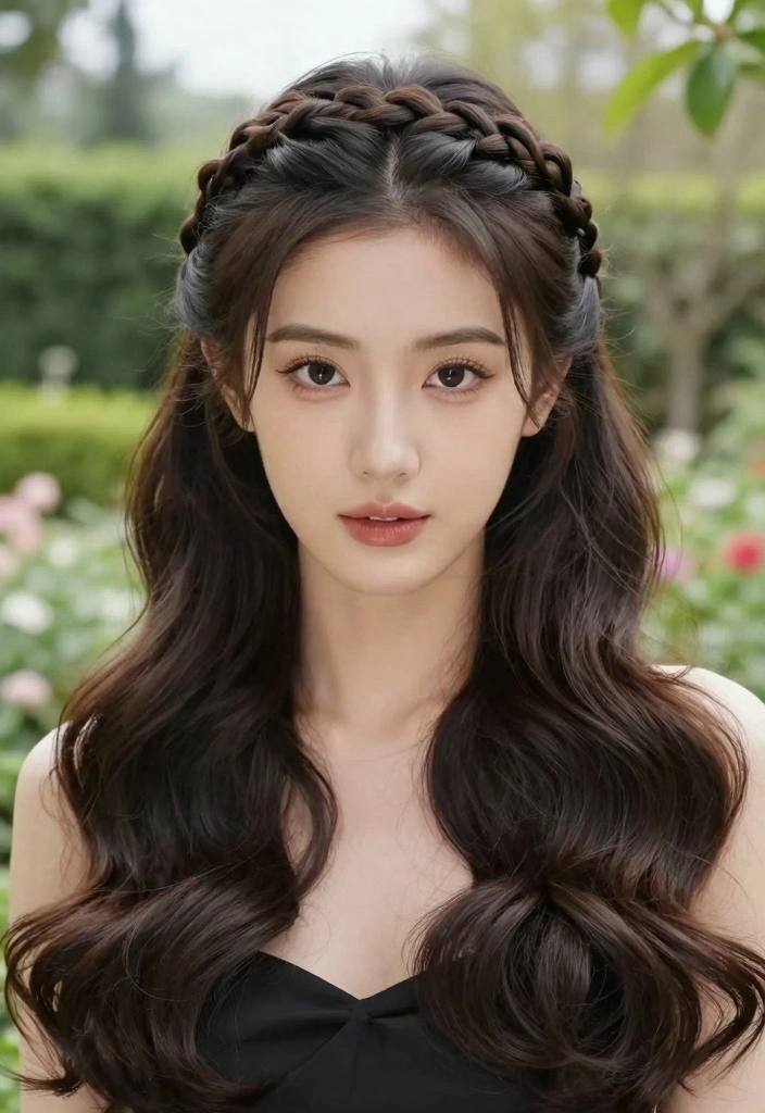 17 Hairstyles for Thin Hair Fine Over 50 Ideas for a Fuller Look - 11. The Braided Crown 1