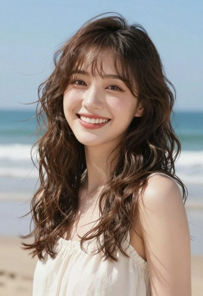 17 Hairstyles for Thin Hair Fine Over 50 Ideas for a Fuller Look - 6. The Soft Waves with Side Bangs 1