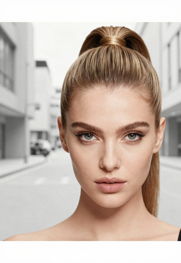 17 Korean Hair Ideas for a Clean Soft Aesthetic - 7. Sleek High Ponytail 1