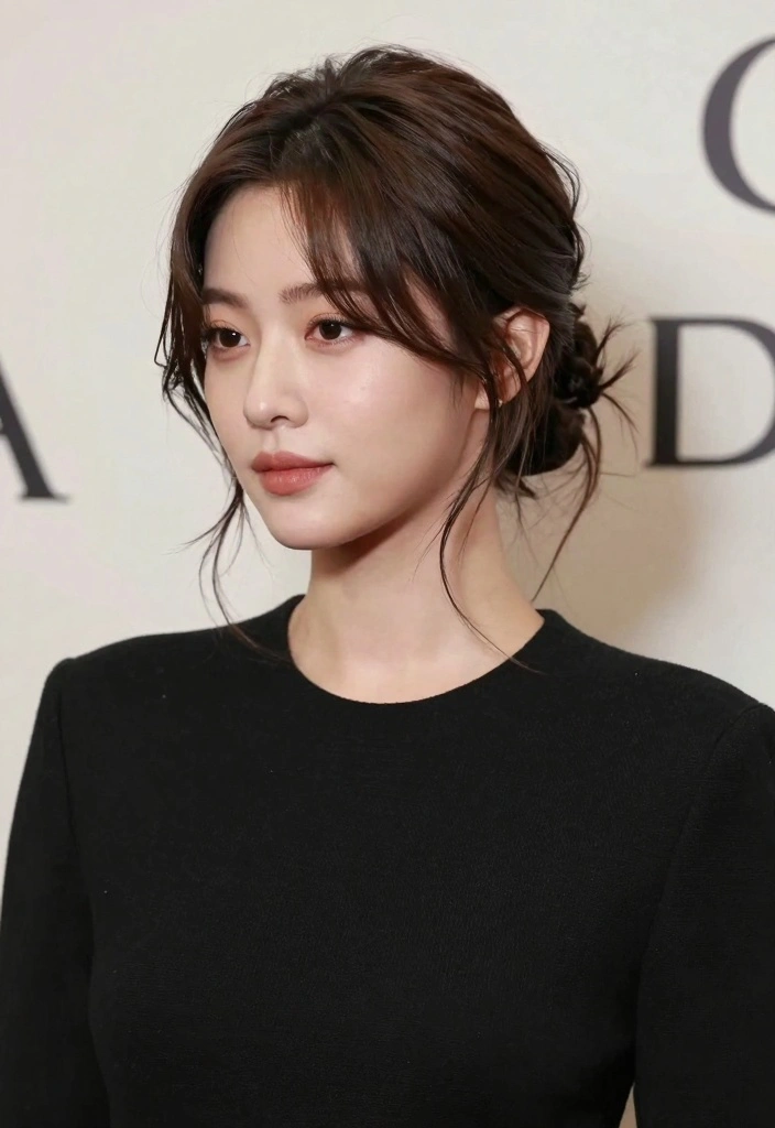 17 Layered Mid Length Hair Ideas: Easy Versatile Style - 13. Choppy Layers with Updo 1