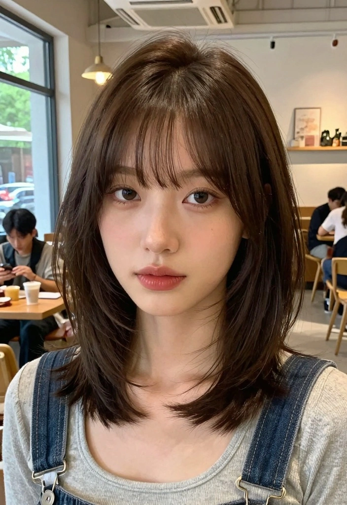 17 Layered Mid Length Hair Ideas: Easy Versatile Style - 3. Layered Bob with Bangs 1