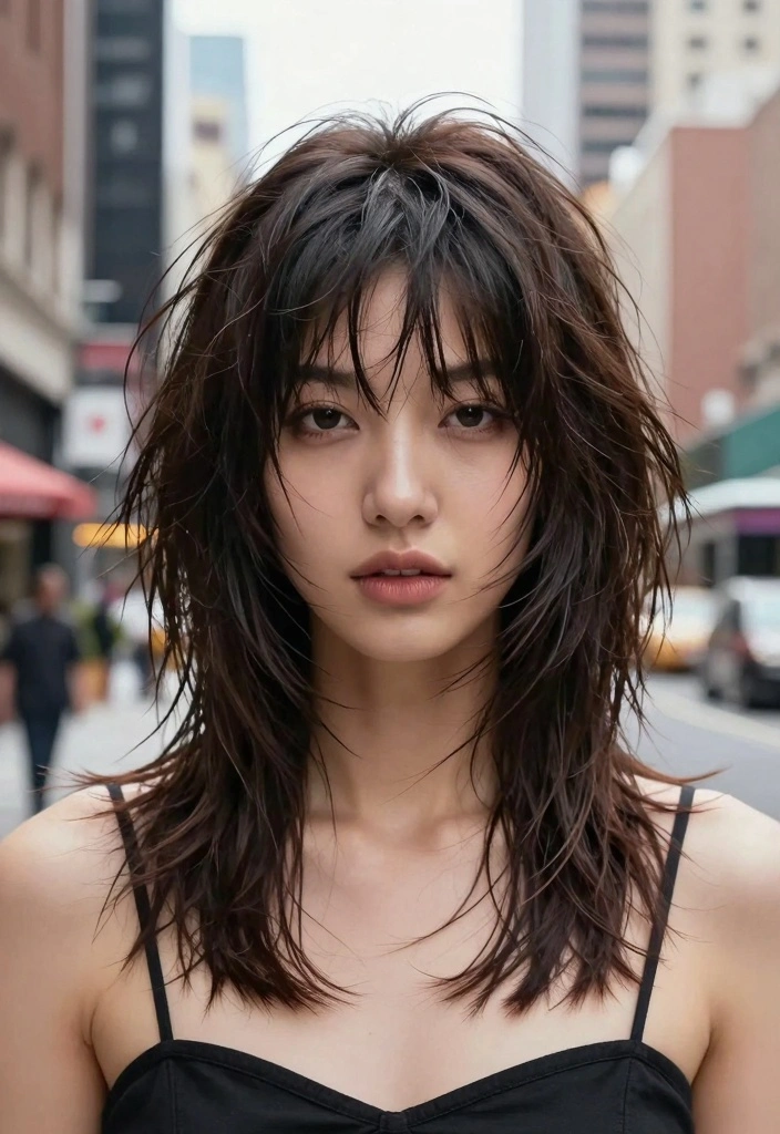 17 Layered Mid Length Hair Ideas: Easy Versatile Style - 5. The Shag Cut 1